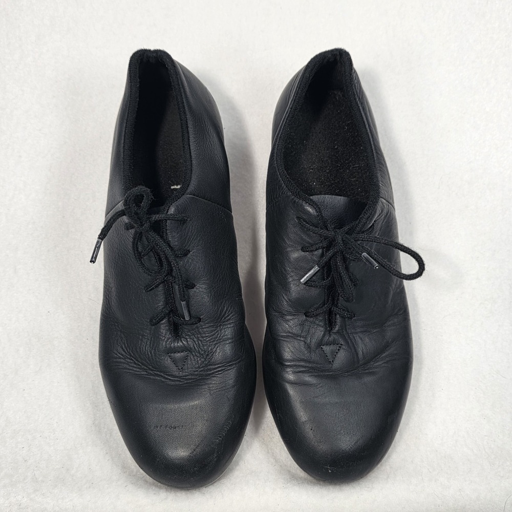 Bloch Tap Dancing Shoes Shockwave #2 Black Leather Lace Up Women's Size 6M